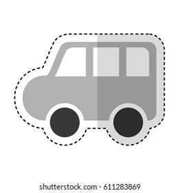 van vehicle isolated icon vector illustration design