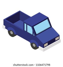 van vehicle isometric icon