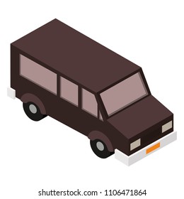 van vehicle isometric icon