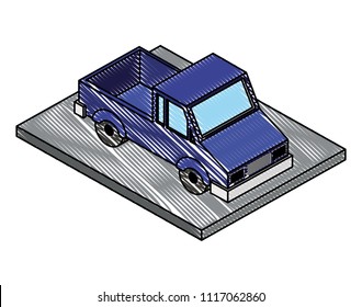 van vehicle isometric icon