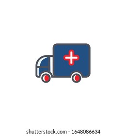 van vehicle speeding simple business icon logo and  trendy flat style isolated on white background.