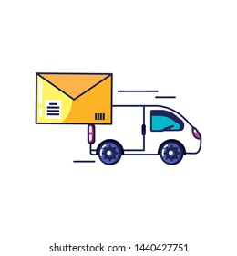 van vehicle transportation with envelope