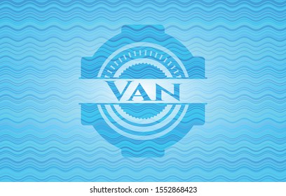 Van water wave concept badge. Vector Illustration. Detailed.