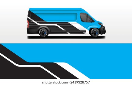 Van wrap company design vector