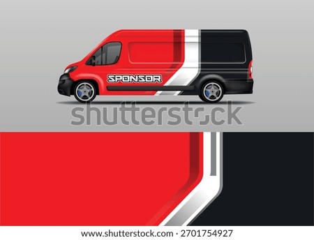 Van wrap company design vector 