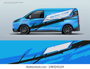 Van wrap company livery design with vector file below