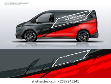 Van wrap company livery design with vector file below