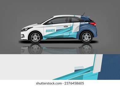 Van Wrap Design. Abstract geometric van wrap printable file eps10 dekal a1