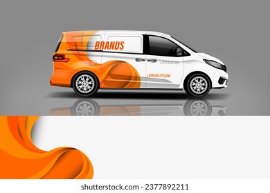 Van Wrap Design. Abstract geometric van wrap printable file eps10 dekal a1