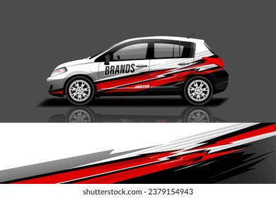 Van Wrap Design. Abstract geometric van wrap printable file eps10 dekal a1