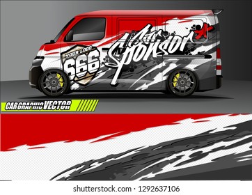 van wrap design. abstract modern shape lines design vector for car sticker and vehicle branding
