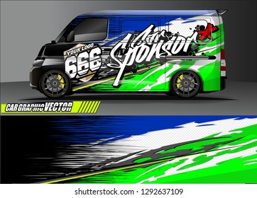 van wrap design. abstract modern shape lines design vector for car sticker and vehicle branding
