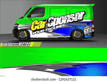 van wrap design. abstract modern shape lines design vector for car sticker and vehicle branding
