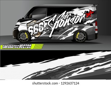 van wrap design. abstract modern shape lines design vector for car sticker and vehicle branding
