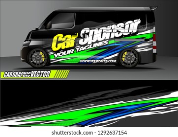 van wrap design. abstract modern shape lines design vector for car sticker and vehicle branding
