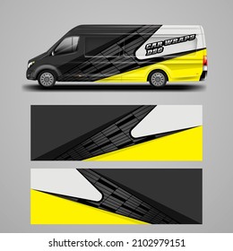 Van wrap design background ready print