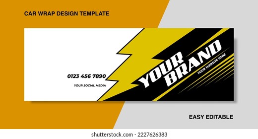 Van Wrap design for company with bolt concept, decal, wrap, and sticker. vector eps10