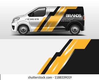 Diseño Van Wrap para empresa, calcomanía, envoltura y adhesivo. vectoriales10
