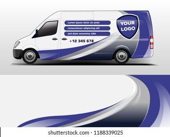 Van Wrap Design For Company, Decal, Wrap, And Sticker. Vector Eps10