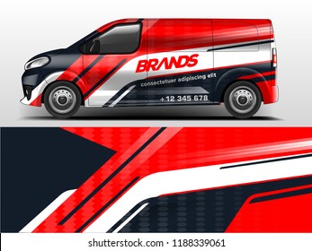 Van Wrap design for company, decal, wrap, and sticker. vector eps10