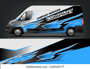 Van Wrap design for company, decal, wrap, and sticker. vector eps10