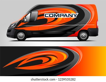 Van Wrap design for company, decal, wrap, and sticker. vector eps10