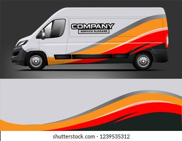 Van Wrap design for company, decal, wrap, and sticker. vector eps10