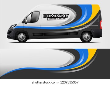 Van Wrap design for company, decal, wrap, and sticker. vector eps10