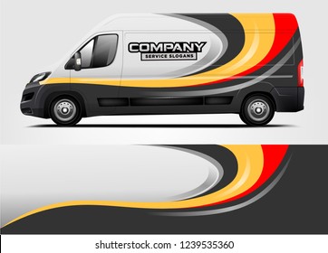 Van Wrap design for company, decal, wrap, and sticker. vector eps10
