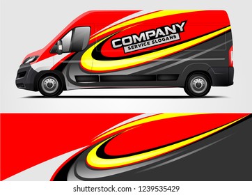 Van Wrap design for company, decal, wrap, and sticker. vector eps10