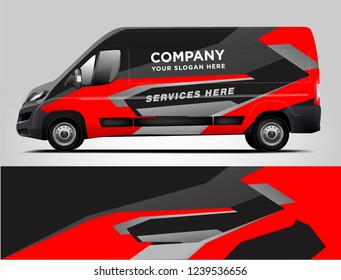 Van Wrap design for company, decal, wrap, and sticker. vector eps10