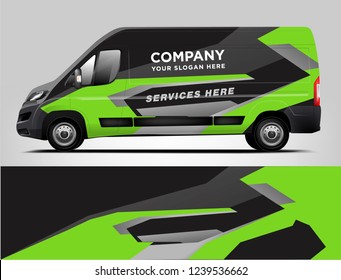 Van Wrap design for company, decal, wrap, and sticker. vector eps10