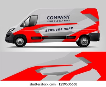 Van Wrap design for company, decal, wrap, and sticker. vector eps10