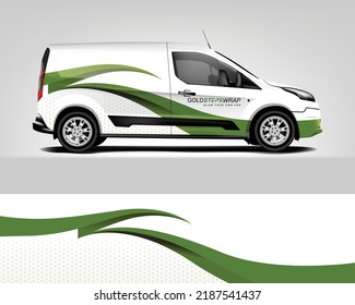 Van Wrap Design für Firma, Dekoration, Verpackung und Aufkleber. Vektor eps10
