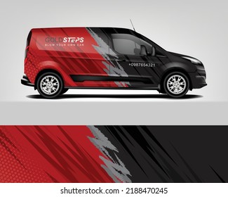 Diseño Van Wrap para compañía, calcomanía, envoltura y pegatina. eps10 vectoriales
