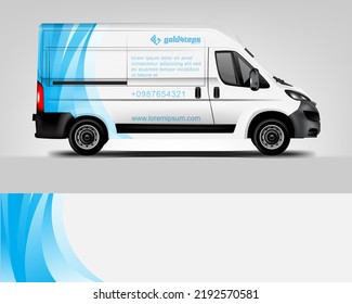 Van Wrap design for company, decal, wrap, and sticker. vector eps10