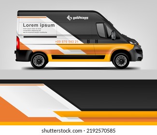 Van Wrap design for company, decal, wrap, and sticker. vector eps10