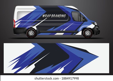 Círculo de diseño de envoltura de Van. Diseño de ajuste de impresión preparado para la furgoneta 