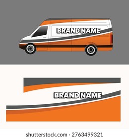 Van Wrap Design, Professional Sporty Car Livery Vector Graphics