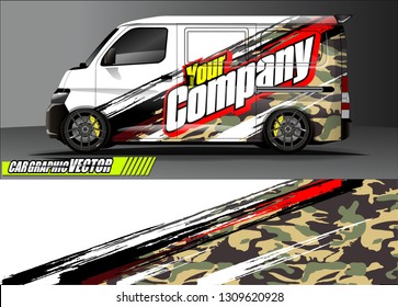 van wrap design. simple lines with abstract background vector concept for vehicle vinyl wrap and automotive decal 