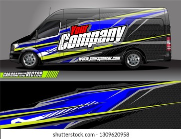 van wrap design. simple lines with abstract background vector concept for vehicle vinyl wrap and automotive decal 