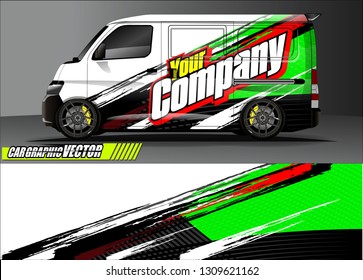 van wrap design. simple lines with abstract background vector concept for vehicle vinyl wrap and automotive decal 