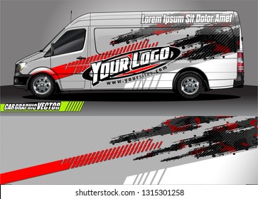 van wrap design. simple lines with abstract background vector concept for vehicle vinyl wrap and automotive decal livery