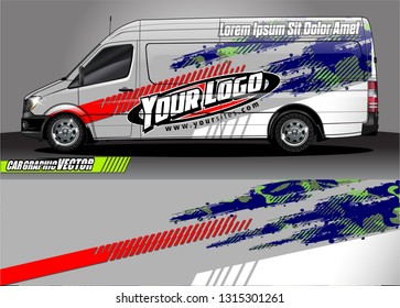 van wrap design. simple lines with abstract background vector concept for vehicle vinyl wrap and automotive decal livery