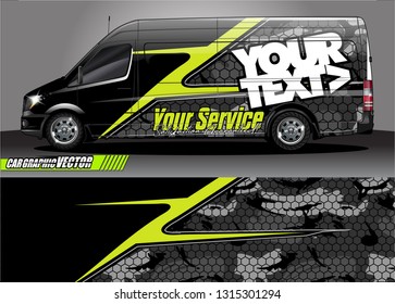 van wrap design. simple lines with abstract background vector concept for vehicle vinyl wrap and automotive decal livery