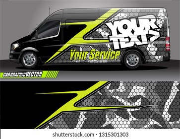 van wrap design. simple lines with abstract background vector concept for vehicle vinyl wrap and automotive decal livery