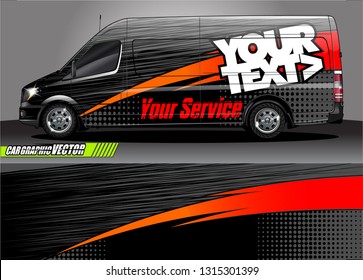 van wrap design. simple lines with abstract background vector concept for vehicle vinyl wrap and automotive decal livery