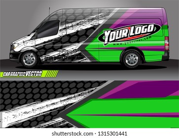 van wrap design. simple lines with abstract background vector concept for vehicle vinyl wrap and automotive decal livery