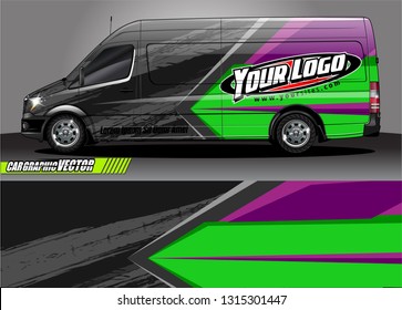 van wrap design. simple lines with abstract background vector concept for vehicle vinyl wrap and automotive decal livery