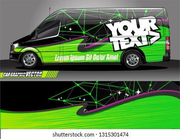 van wrap design. simple lines with abstract background vector concept for vehicle vinyl wrap and automotive decal livery